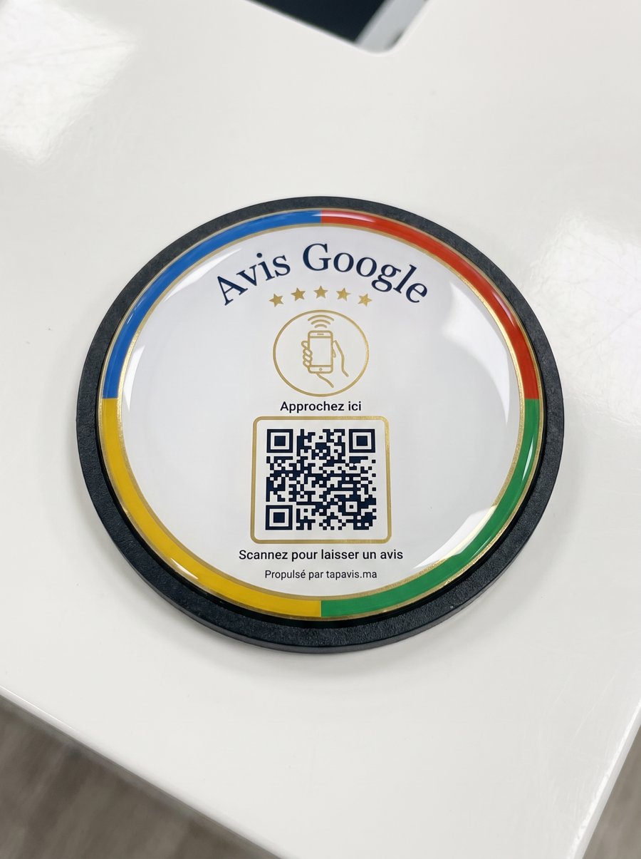 Disque Avis Google blanc