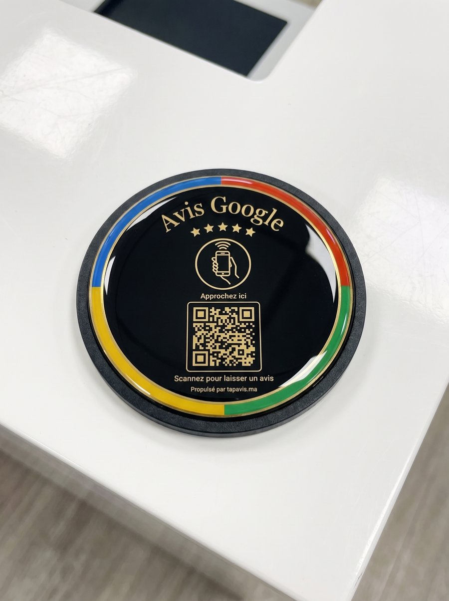 Disque Avis Google noir